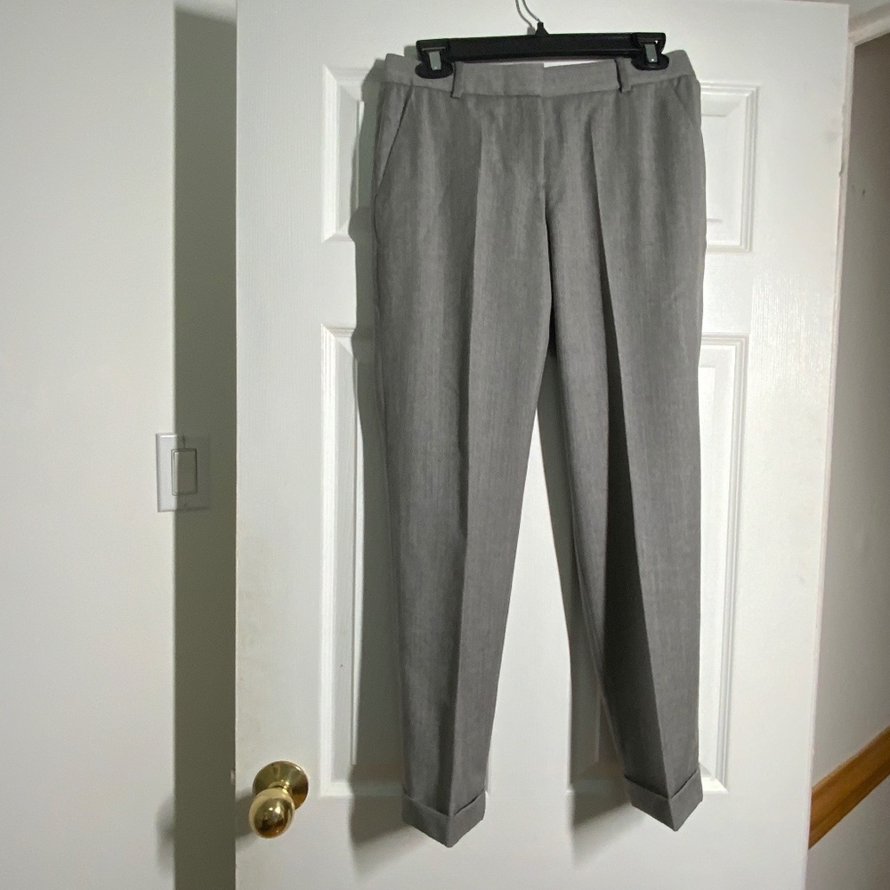 J crew heather grey wool pants Café capri